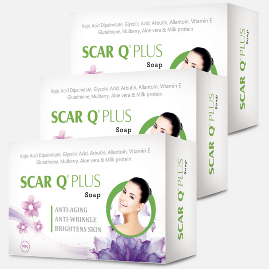 Scar Q Plus Soap 100g X 3pcs & Get Face wash 100g Free
