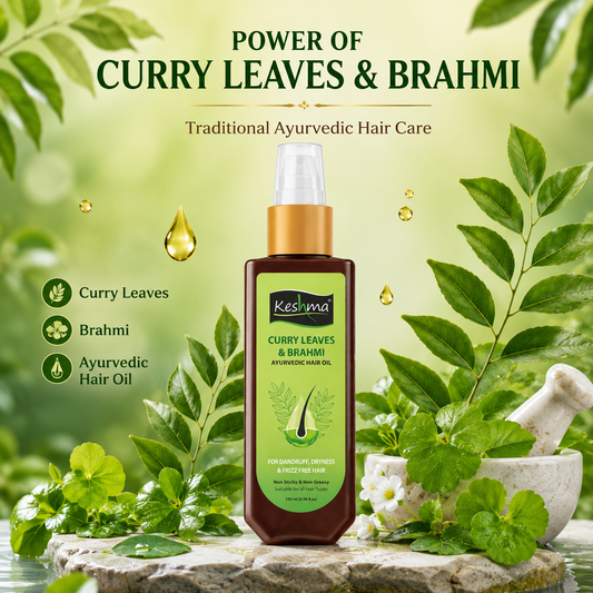 Keshma Curry Leaves & Brahmi Ayurvedic Hair Oil