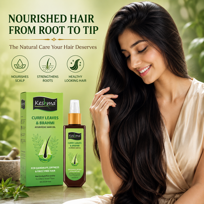 Keshma Curry Leaves & Brahmi Ayurvedic Hair Oil