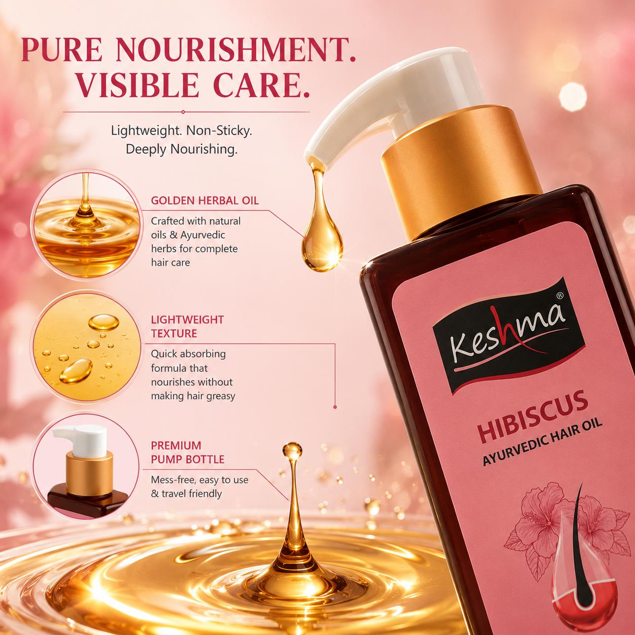 Keshma Hibiscus Ayurvedic Hair Oil