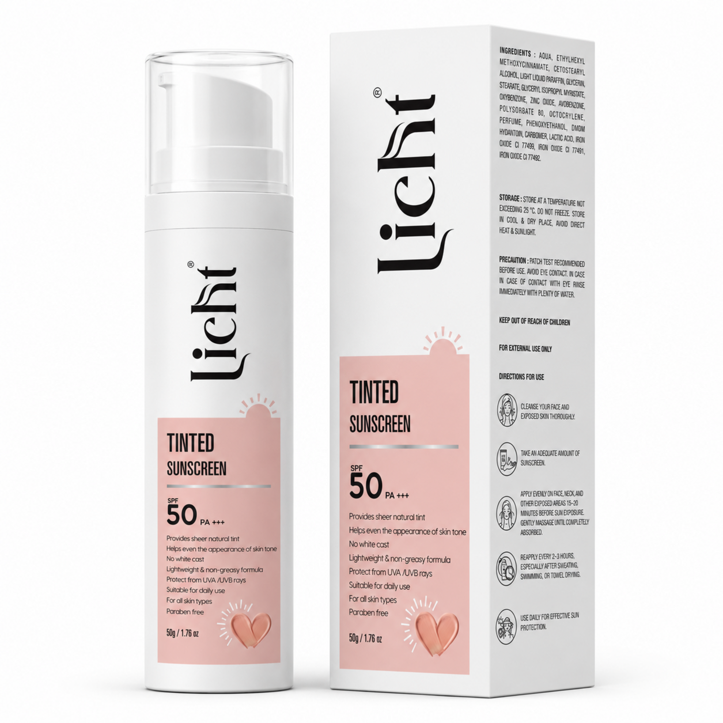 Licht Tinted Sunscreen SPF 50 PA+++