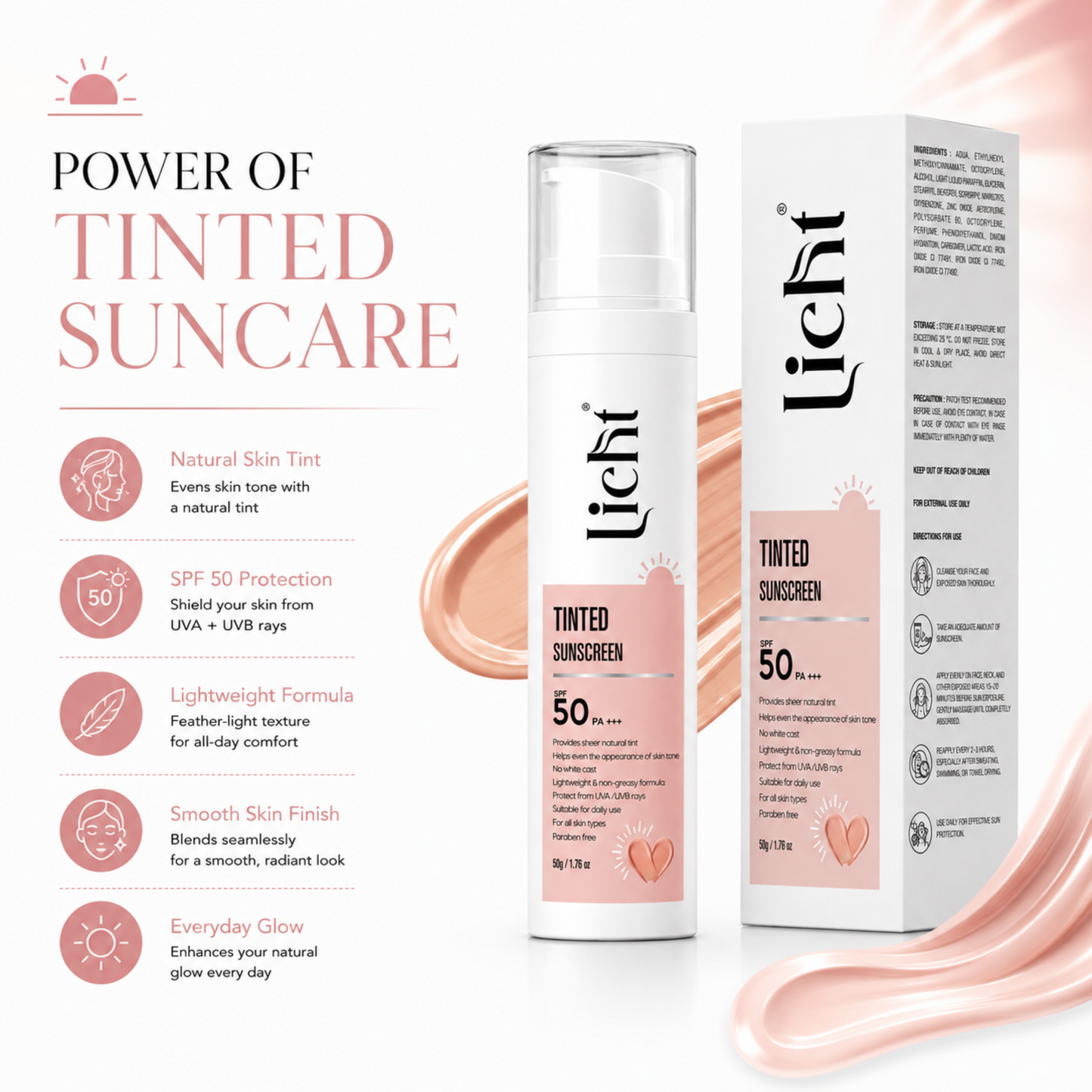 Licht Tinted Sunscreen SPF 50 PA+++