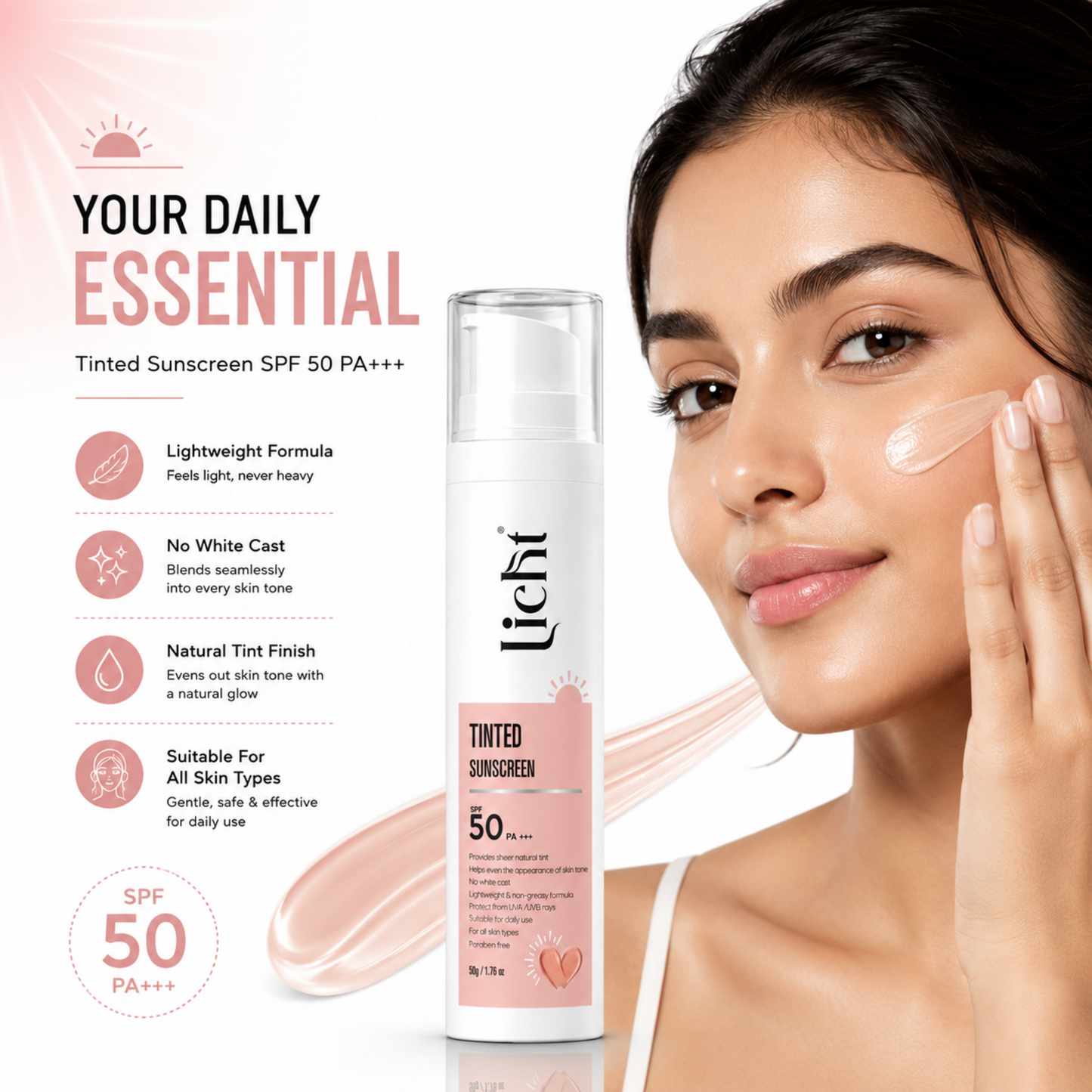 Licht Tinted Sunscreen SPF 50 PA+++