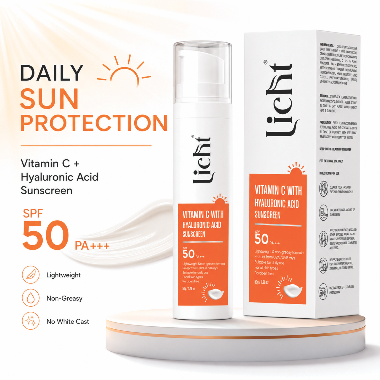Licht Vitamin C Sunscreen SPF 50 PA+++