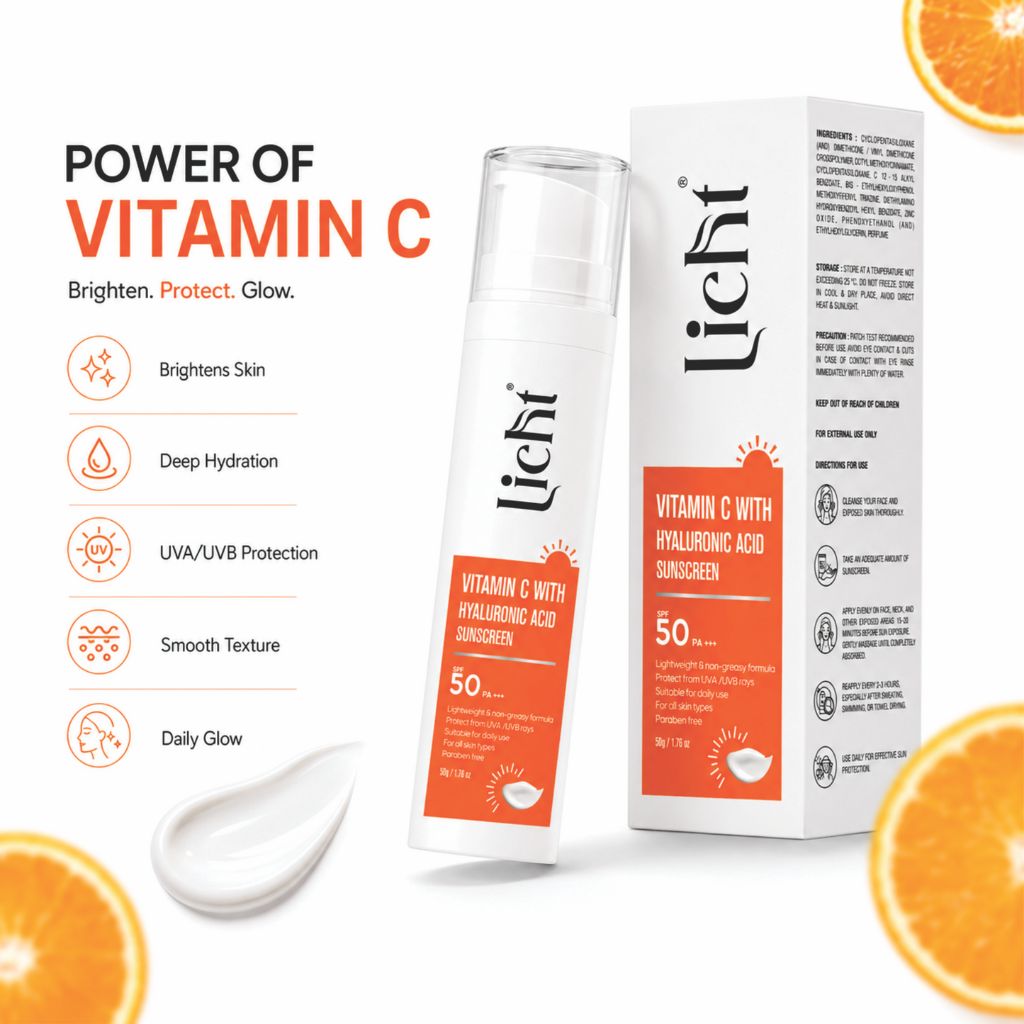 Licht Vitamin C Sunscreen SPF 50 PA+++
