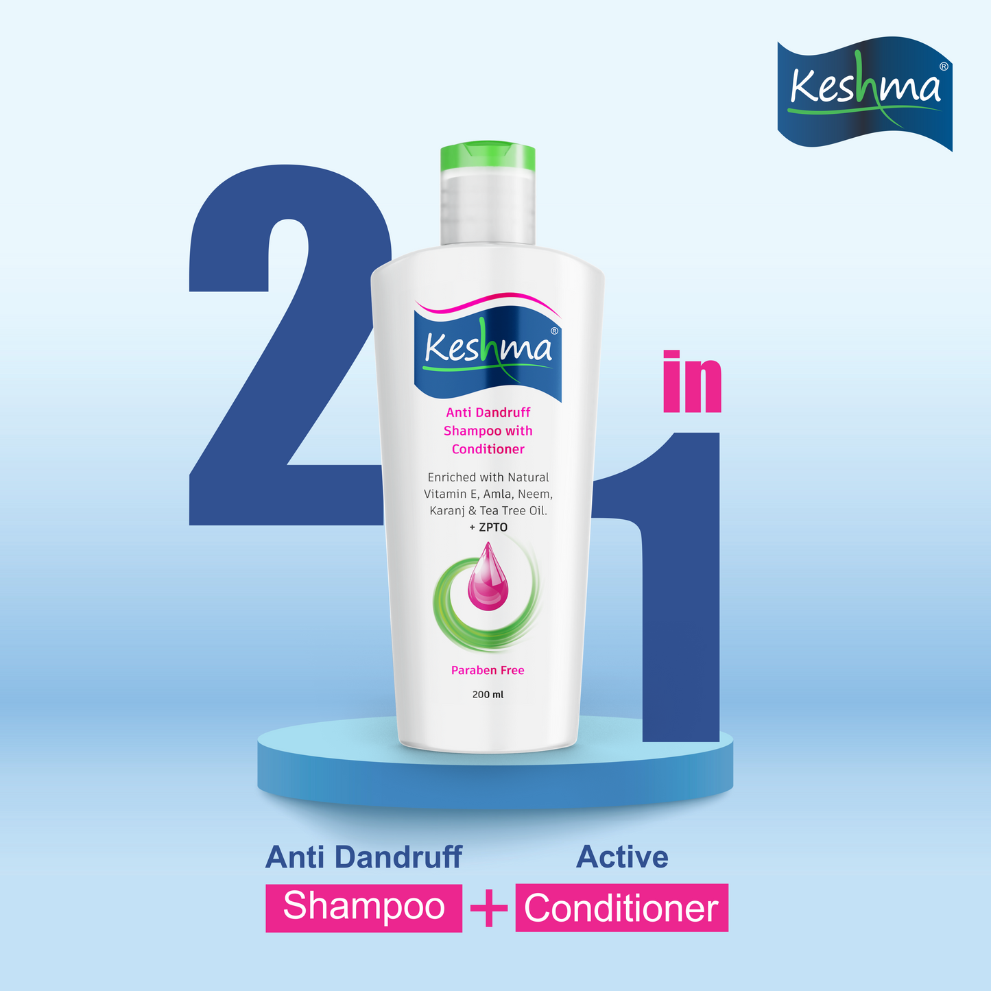 KESHMA Anti Dandruff Shampoo with Conditioner