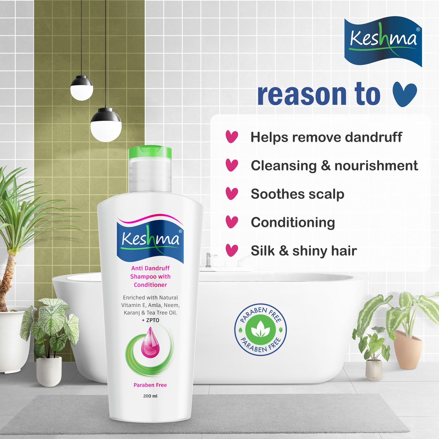 KESHMA Anti Dandruff Shampoo with Conditioner