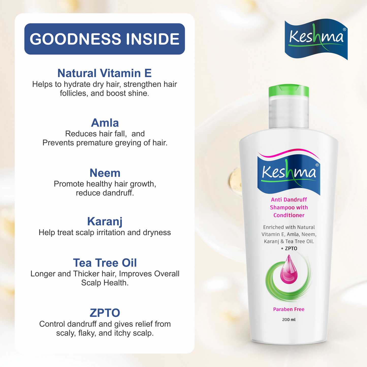 KESHMA Anti Dandruff Shampoo with Conditioner